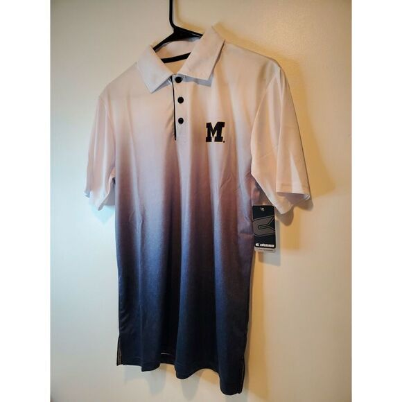 Colosseum University Of Michigan Wolverines Polo Shirt Button Mens Small NWT NEW - Picture 3 of 7